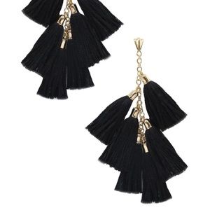 Ettika Day Dreamer Tassel Earrings Black